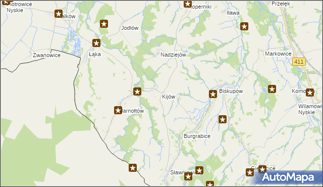 mapa Kijów gmina Otmuchów, Kijów gmina Otmuchów na mapie Targeo