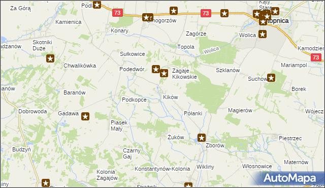 mapa Kików, Kików na mapie Targeo