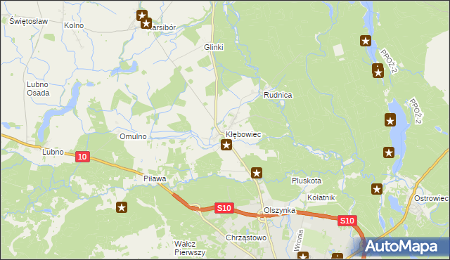 mapa Kłębowiec, Kłębowiec na mapie Targeo