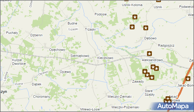 mapa Kleczkowo, Kleczkowo na mapie Targeo