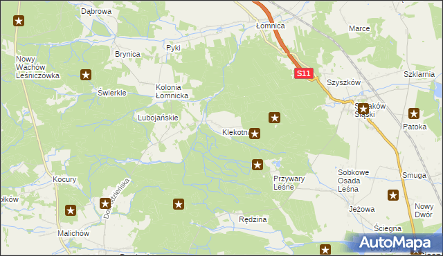 mapa Klekotna, Klekotna na mapie Targeo