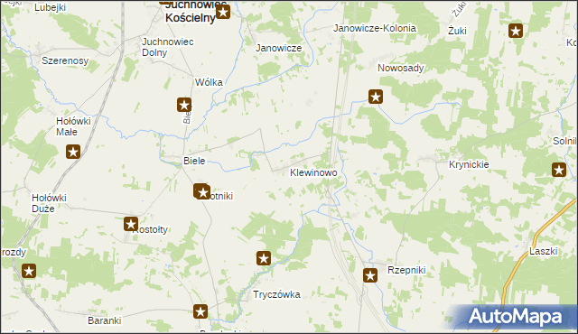 mapa Klewinowo, Klewinowo na mapie Targeo