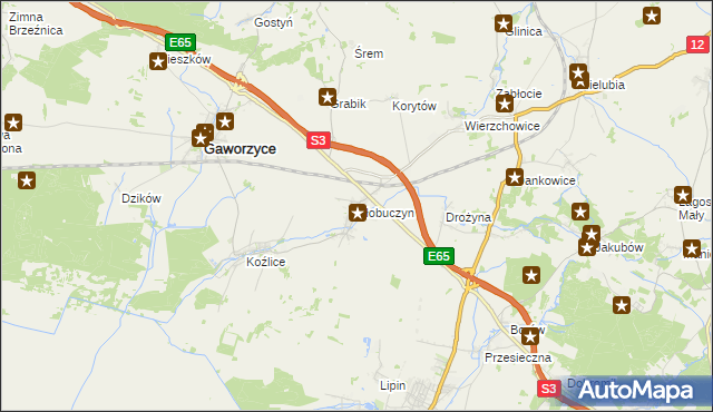 mapa Kłobuczyn, Kłobuczyn na mapie Targeo