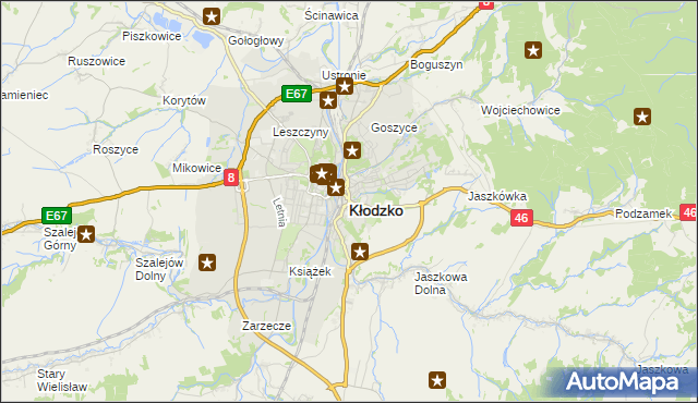 mapa Kłodzka, Kłodzko na mapie Targeo