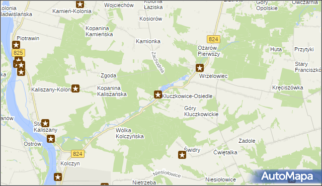 mapa Kluczkowice-Osiedle, Kluczkowice-Osiedle na mapie Targeo