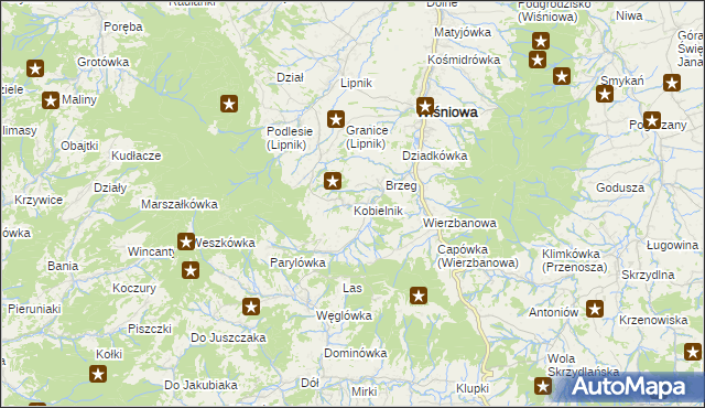 mapa Kobielnik, Kobielnik na mapie Targeo