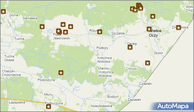 mapa Kobylnica Wołoska, Kobylnica Wołoska na mapie Targeo