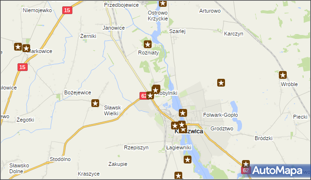 mapa Kobylniki gmina Kruszwica, Kobylniki gmina Kruszwica na mapie Targeo