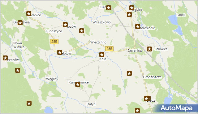 mapa Koło gmina Brody, Koło gmina Brody na mapie Targeo