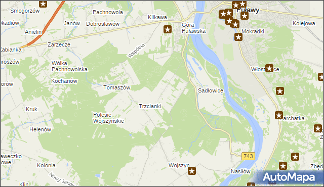 mapa Kolonia Góra Puławska, Kolonia Góra Puławska na mapie Targeo