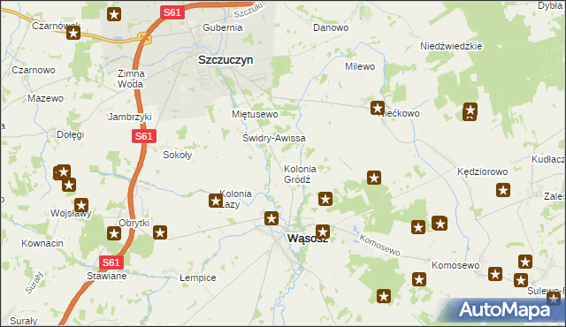 mapa Kolonia Gródź, Kolonia Gródź na mapie Targeo