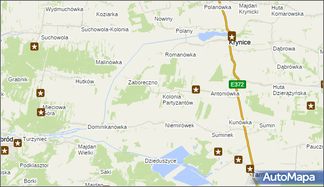 mapa Kolonia Partyzantów, Kolonia Partyzantów na mapie Targeo