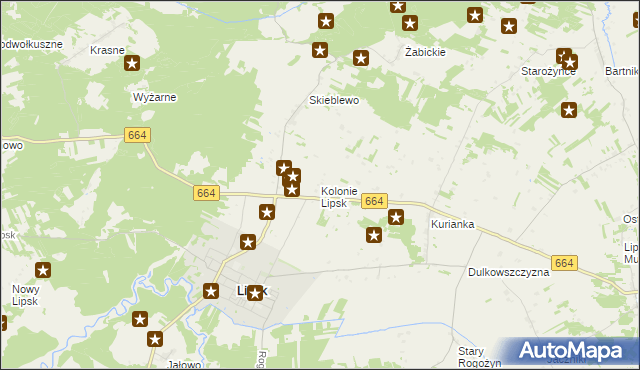 mapa Kolonie Lipsk, Kolonie Lipsk na mapie Targeo