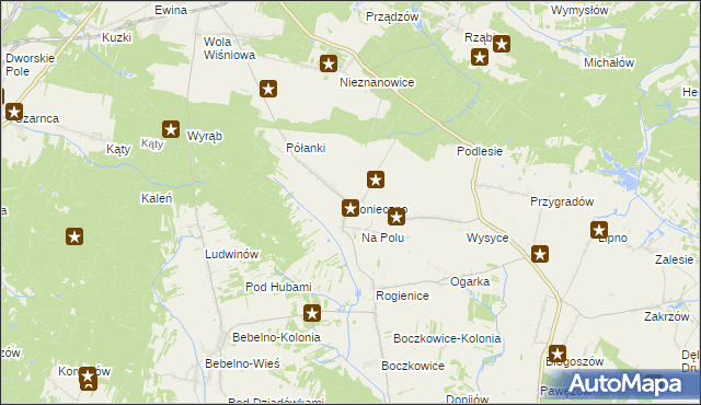 mapa Konieczno, Konieczno na mapie Targeo