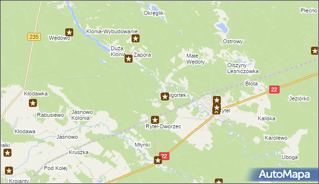 mapa Konigórtek, Konigórtek na mapie Targeo