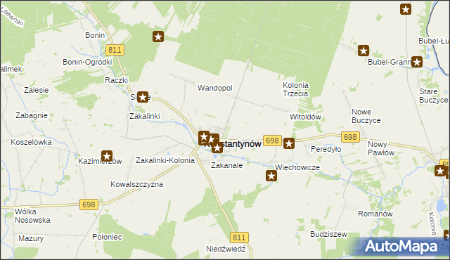 mapa Konstantynów-Kolonia, Konstantynów-Kolonia na mapie Targeo