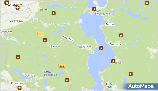 mapa Kopernica, Kopernica na mapie Targeo