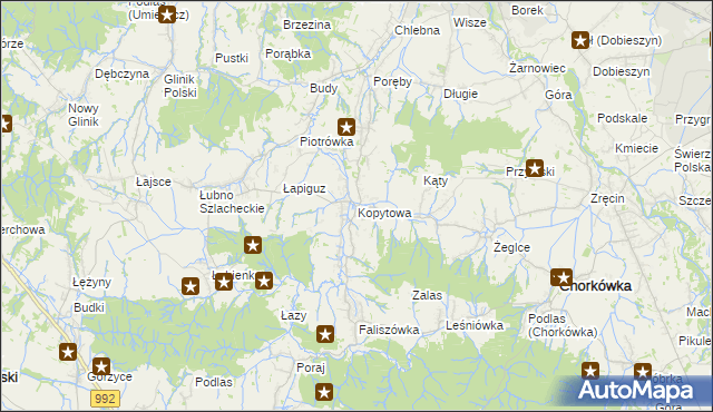 mapa Kopytowa, Kopytowa na mapie Targeo