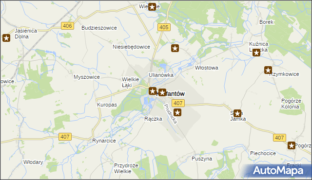 mapa Korfantów, Korfantów na mapie Targeo