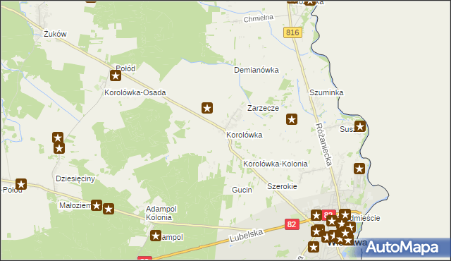 mapa Korolówka, Korolówka na mapie Targeo