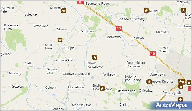 mapa Kosmaczewo, Kosmaczewo na mapie Targeo