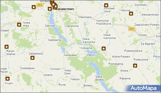 mapa Kotowina, Kotowina na mapie Targeo