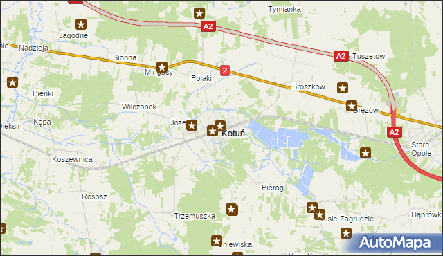 mapa Kotuń powiat siedlecki, Kotuń powiat siedlecki na mapie Targeo