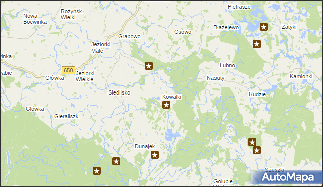 mapa Kowalki gmina Gołdap, Kowalki gmina Gołdap na mapie Targeo