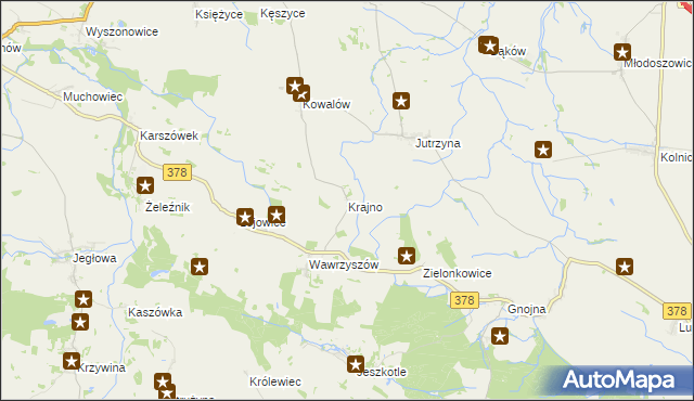 mapa Krajno, Krajno na mapie Targeo