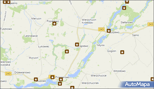 mapa Krąpiewo, Krąpiewo na mapie Targeo