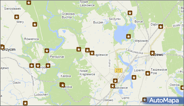 mapa Krąplewice, Krąplewice na mapie Targeo