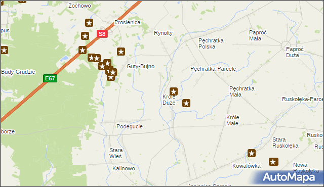 mapa Króle Duże, Króle Duże na mapie Targeo