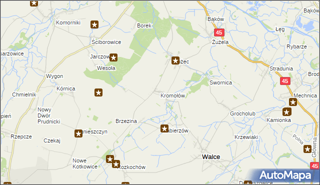 mapa Kromołów, Kromołów na mapie Targeo