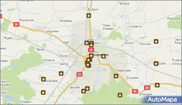 mapa Krotoszyna, Krotoszyn na mapie Targeo