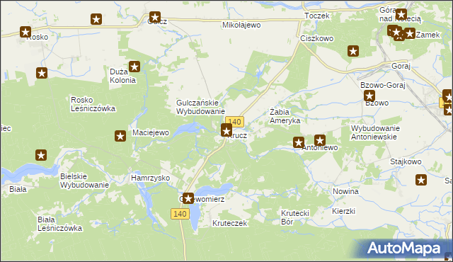 mapa Krucz, Krucz na mapie Targeo