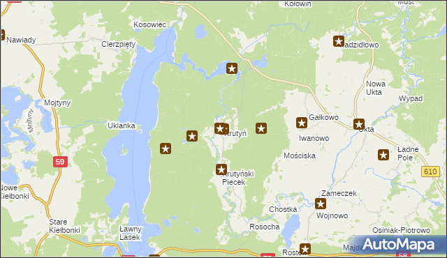 mapa Krutyń, Krutyń na mapie Targeo