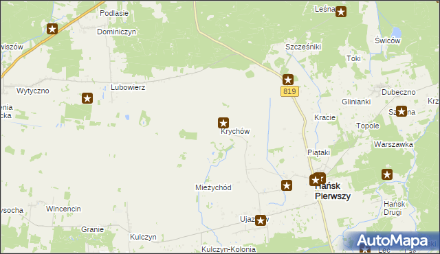 mapa Krychów, Krychów na mapie Targeo