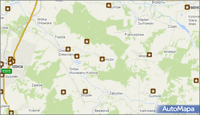 mapa Kryniczki, Kryniczki na mapie Targeo