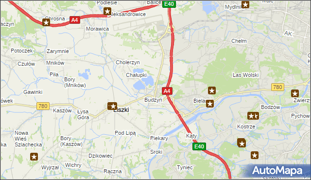 mapa Kryspinów, Kryspinów na mapie Targeo