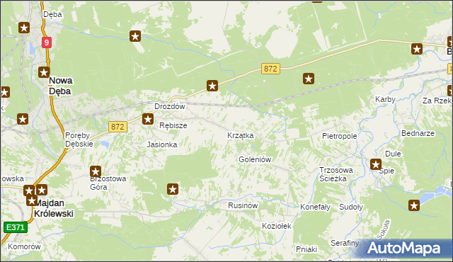 mapa Krzątka, Krzątka na mapie Targeo