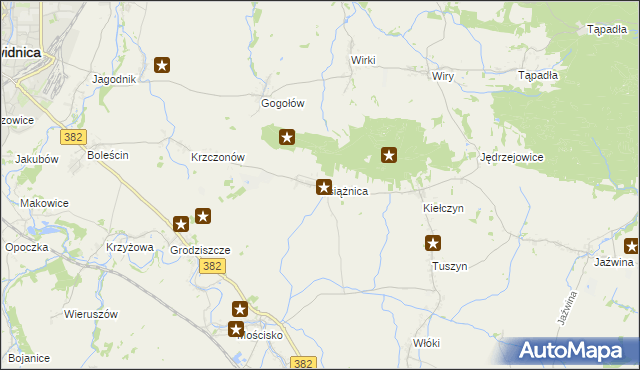 mapa Książnica, Książnica na mapie Targeo