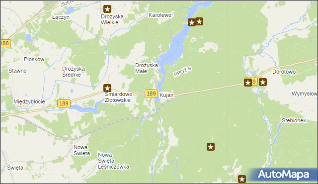 mapa Kujan, Kujan na mapie Targeo