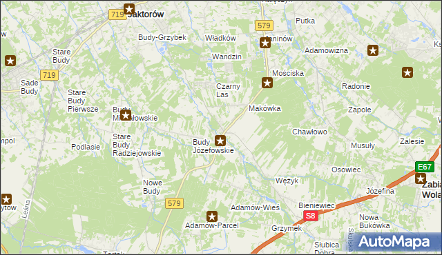 mapa Kuklówka Zarzeczna, Kuklówka Zarzeczna na mapie Targeo