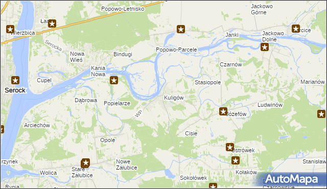mapa Kuligów, Kuligów na mapie Targeo