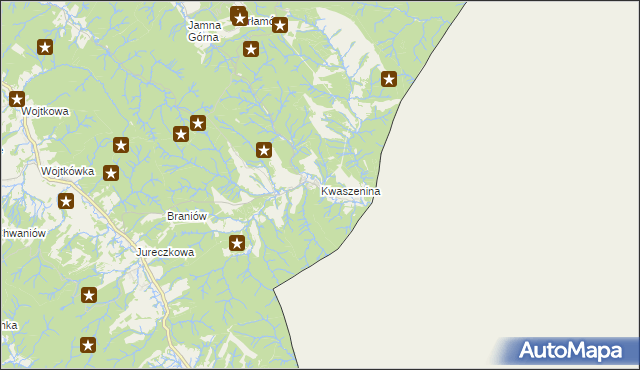 mapa Kwaszenina, Kwaszenina na mapie Targeo