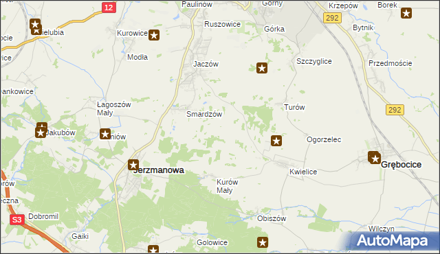 mapa Kwieliczki, Kwieliczki na mapie Targeo