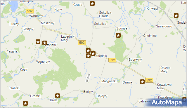 mapa Łabędnik, Łabędnik na mapie Targeo