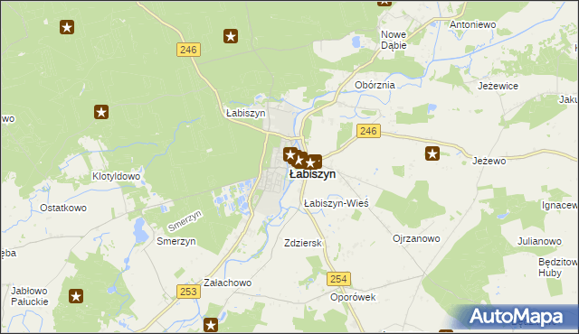 mapa Łabiszyn powiat żniński, Łabiszyn powiat żniński na mapie Targeo