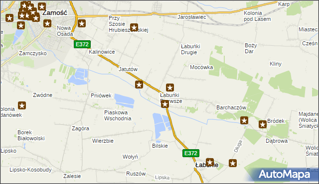 mapa Łabuńki Pierwsze, Łabuńki Pierwsze na mapie Targeo