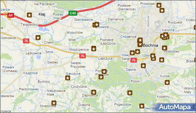 mapa Łapczyca, Łapczyca na mapie Targeo